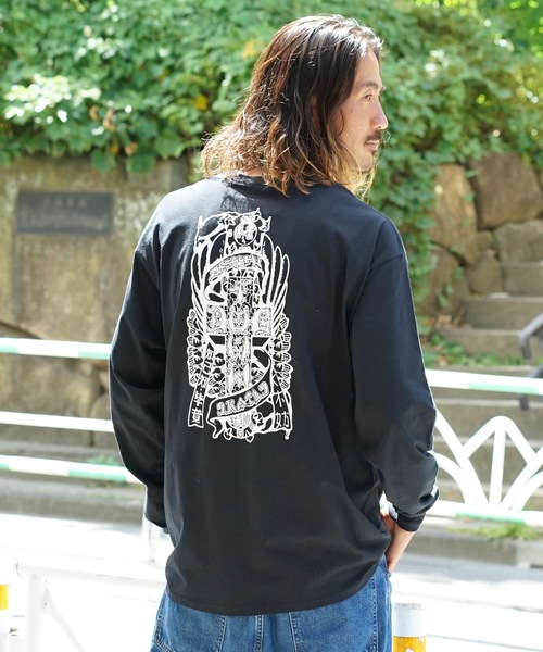 DOGTOWN(ドッグタウン)の「DT Dressen1 L/S T-SHIRTS/DOGTOWN(ドッグタウン)長袖バックプリントロンT(Tシャツ/カットソー・メンズ・ホワイト×ブラック/ブラック×ホワイト・MEDIUM/LARGE/X-LARGE)」の8枚目の写真