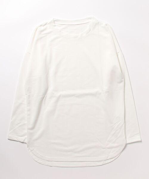 aimoha(アイモハ)の「ゆったりシルエット シンプルロングTシャツ(Tシャツ/カットソー・レディース・ホワイト/ブラック/ベージュ・MEDIUM/X-LARGE/LARGE)」の18枚目の写真