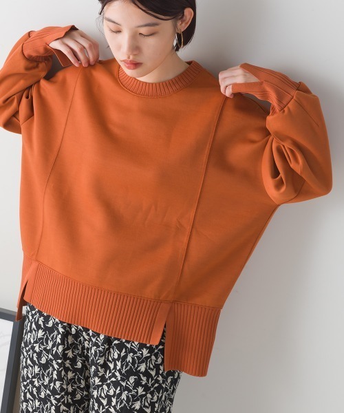FURRY(ファーリー)の「軽量ボンディングドロップスリーブプルオーバー(Tシャツ/カットソー・レディース・グレー/グレイッシュベージュ/アイボリー/テラコッタ・FREE)」の15枚目の写真