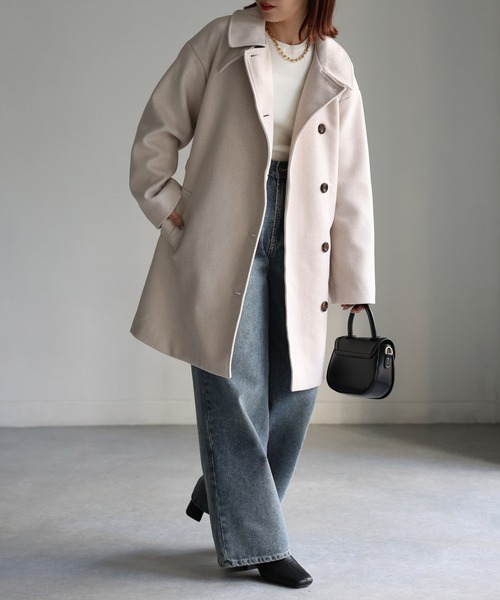 Riberry（リベリー）の「ベルト付き3WAYカラーミドルコート（ステン