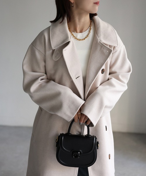 Riberry（リベリー）の「ベルト付き3WAYカラーミドルコート（ステン