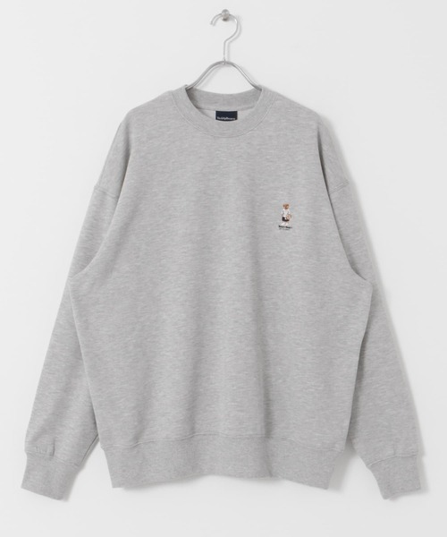 ITEMS URBANRESEARCH（アイテムズ アーバンリサーチ）の「TEDDY BEAR スウェットプルオーバー（スウェット・メンズ・グレー系その他/オフホワイト/ブラック・LARGE/MEDIUM）」の6枚目の写真