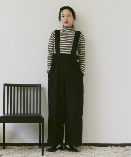 Libra Cue(リブラ キュー)の「ボーダーリブタートルネックプルオーバー(ニット/セーター・レディース・ブラック/グレー・FREE)」の13枚目の写真