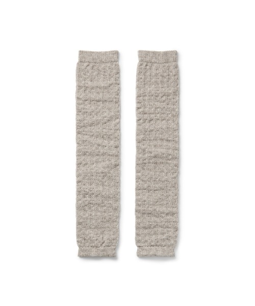 無印良品（ムジルシリョウヒン）の「ヤク混　手にも使える　レッグウォーマー（ソックス/靴下・レディース・ライトベージュ/ブラック/ブラウン系3/チャコールグレー・FREE）」の3枚目の写真