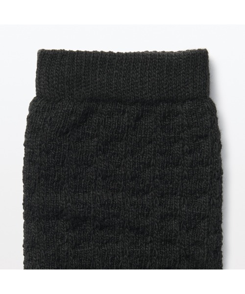 無印良品（ムジルシリョウヒン）の「ヤク混　手にも使える　レッグウォーマー（ソックス/靴下・レディース・ライトベージュ/ブラック/ブラウン系3/チャコールグレー・FREE）」の7枚目の写真