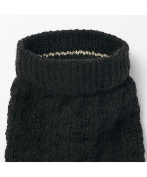 無印良品（ムジルシリョウヒン）の「ヤク混　手にも使える　レッグウォーマー（ソックス/靴下・レディース・ライトベージュ/ブラック/ブラウン系3/チャコールグレー・FREE）」の8枚目の写真