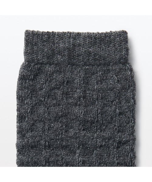 無印良品（ムジルシリョウヒン）の「ヤク混　手にも使える　レッグウォーマー（ソックス/靴下・レディース・ライトベージュ/ブラック/ブラウン系3/チャコールグレー・FREE）」の11枚目の写真