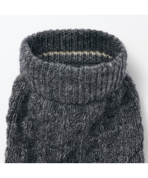 無印良品（ムジルシリョウヒン）の「ヤク混　手にも使える　レッグウォーマー（ソックス/靴下・レディース・ライトベージュ/ブラック/ブラウン系3/チャコールグレー・FREE）」の12枚目の写真