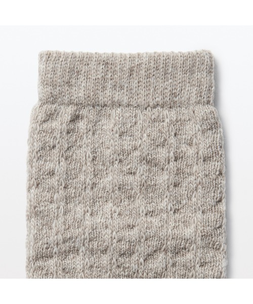 無印良品（ムジルシリョウヒン）の「ヤク混　手にも使える　レッグウォーマー（ソックス/靴下・レディース・ライトベージュ/ブラック/ブラウン系3/チャコールグレー・FREE）」の15枚目の写真