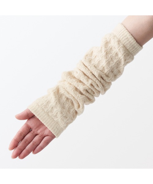 無印良品（ムジルシリョウヒン）の「ヤク混　手にも使える　レッグウォーマー（ソックス/靴下・レディース・ライトベージュ/ブラック/ブラウン系3/チャコールグレー・FREE）」の18枚目の写真