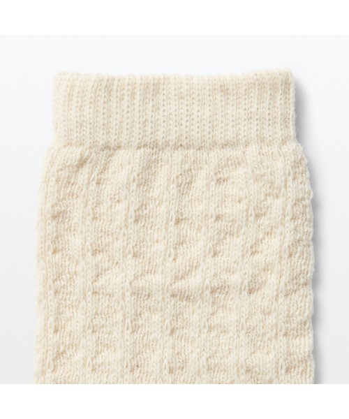 無印良品（ムジルシリョウヒン）の「ヤク混　手にも使える　レッグウォーマー（ソックス/靴下・レディース・ライトベージュ/ブラック/ブラウン系3/チャコールグレー・FREE）」の19枚目の写真