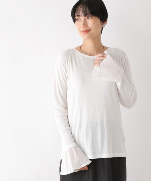 LEPSIM(レプシィム)の「カフスレイヤードプルオーバー 975625(Tシャツ/カットソー・レディース・グレー/オフホワイト・FREE)」の15枚目の写真