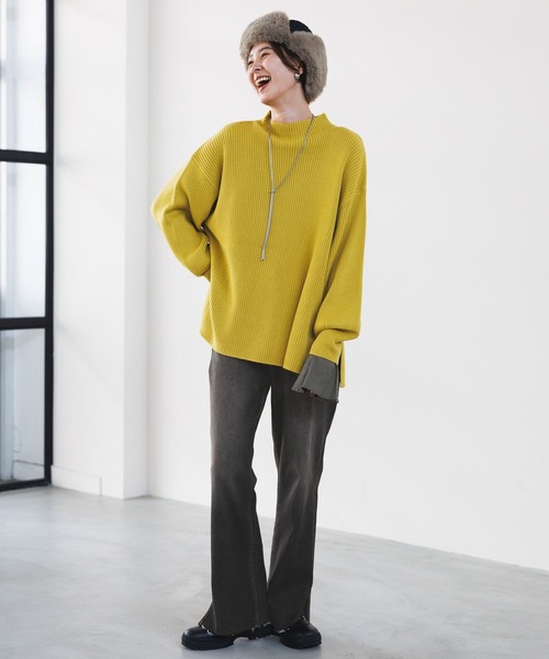 LEPSIM(レプシィム)の「カフスレイヤードプルオーバー 975625(Tシャツ/カットソー・レディース・グレー/オフホワイト・FREE)」の3枚目の写真
