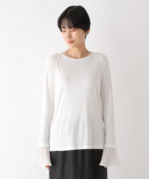 LEPSIM(レプシィム)の「カフスレイヤードプルオーバー 975625(Tシャツ/カットソー・レディース・グレー/オフホワイト・FREE)」の18枚目の写真
