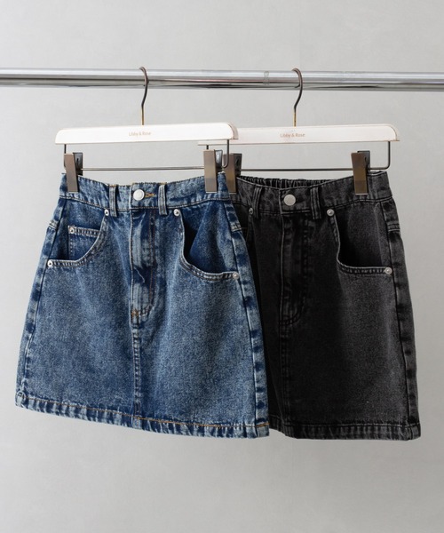 SpRay（スプレイ）の「デニムミニスカート（デニムスカート・レディース・ブラック/ブルー・FREE）」の3枚目の写真