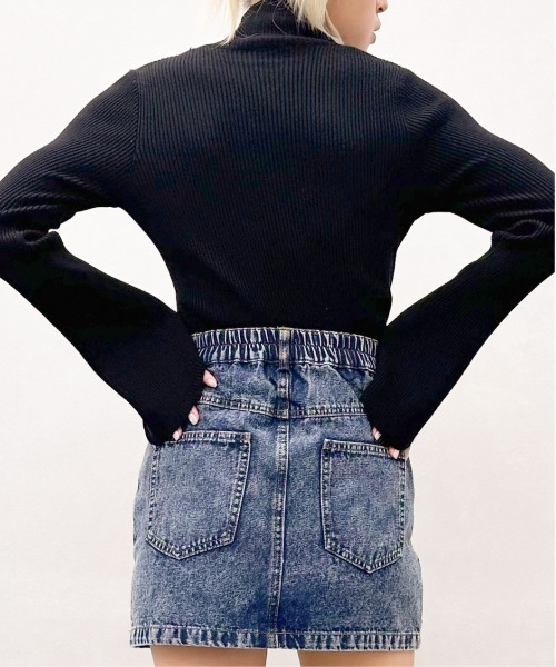 SpRay（スプレイ）の「デニムミニスカート（デニムスカート・レディース・ブラック/ブルー・FREE）」の11枚目の写真