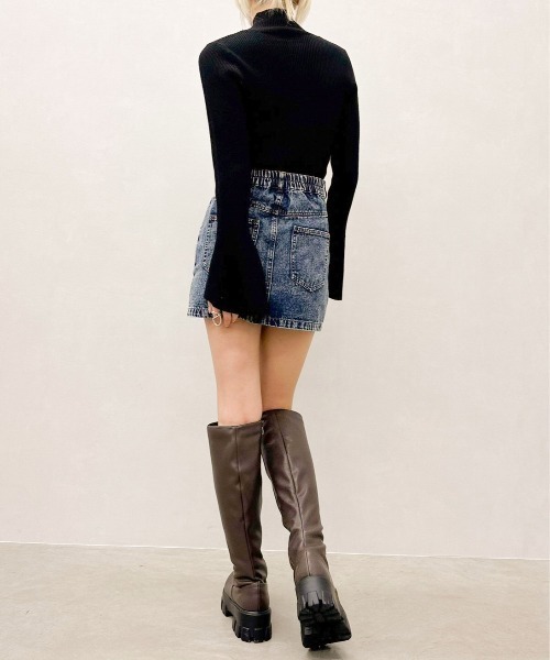 SpRay（スプレイ）の「デニムミニスカート（デニムスカート・レディース・ブラック/ブルー・FREE）」の14枚目の写真