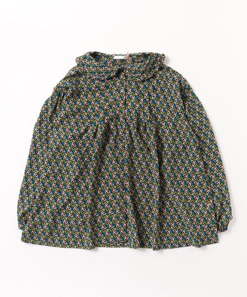 sandy（サンディー）の「sandy/プリントフラットカラーピンタックブラウス（シャツ/ブラウス・レディース・グリーン/レッド・FREE）」の2枚目の写真