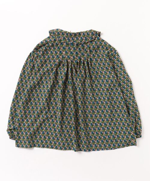 sandy（サンディー）の「sandy/プリントフラットカラーピンタックブラウス（シャツ/ブラウス・レディース・グリーン/レッド・FREE）」の3枚目の写真