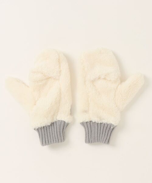 CONVERSE（コンバース）の「CONVERSE / コンバース / Boa Mitten / 80050600（手袋・レディース・ベージュ/オフホワイト/グレー・FREE）」の4枚目の写真