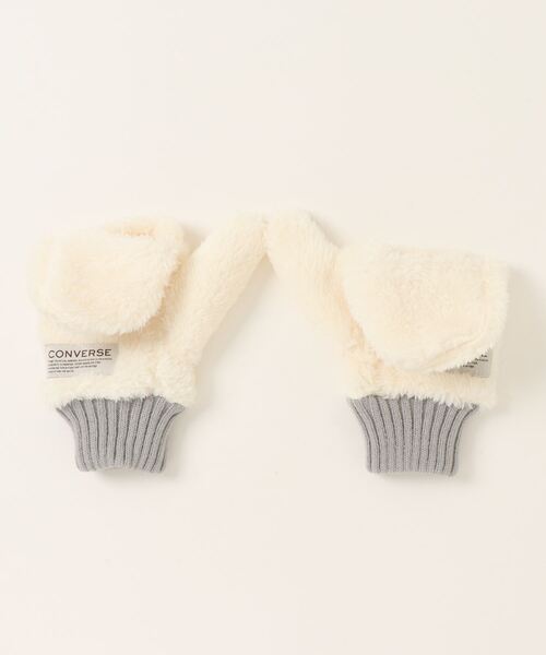 CONVERSE（コンバース）の「CONVERSE / コンバース / Boa Mitten / 80050600（手袋・レディース・ベージュ/オフホワイト/グレー・FREE）」の5枚目の写真
