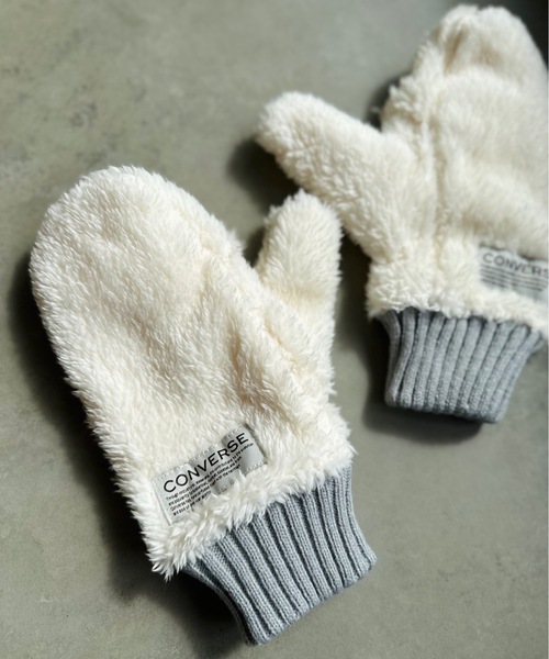 CONVERSE（コンバース）の「CONVERSE / コンバース / Boa Mitten / 80050600（手袋・レディース・ベージュ/オフホワイト/グレー・FREE）」の12枚目の写真