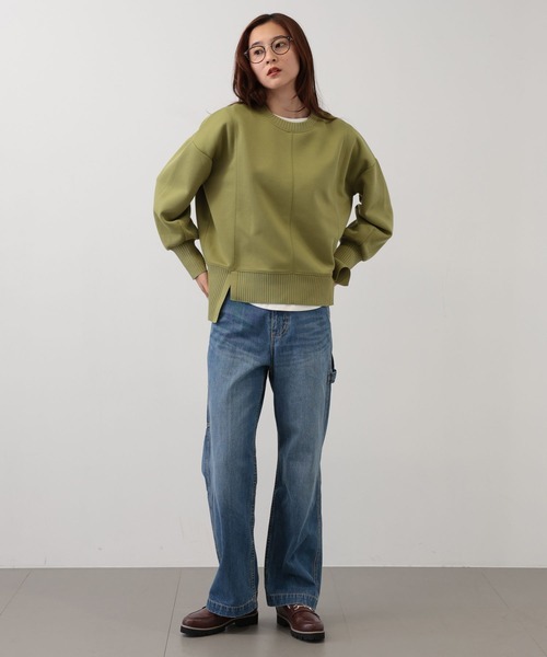 saloon（サルーン）の「SALOON(サルーン)/《新色登場》軽量ボンディングプルオーバー【洗濯機洗い可】（Tシャツ/カットソー・レディース・ブラック/ライトグレー/ブルー/オレンジ系その他/アイボリー/ライム・FREE）」の21枚目の写真