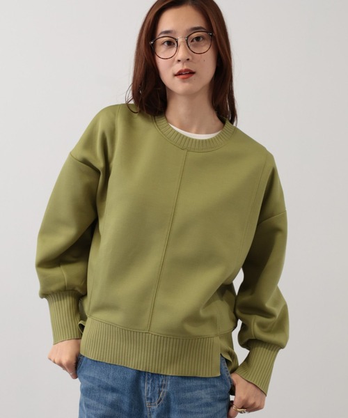 saloon（サルーン）の「SALOON(サルーン)/《新色登場》軽量ボンディングプルオーバー【洗濯機洗い可】（Tシャツ/カットソー・レディース・ブラック/ライトグレー/ブルー/オレンジ系その他/アイボリー/ライム・FREE）」の11枚目の写真