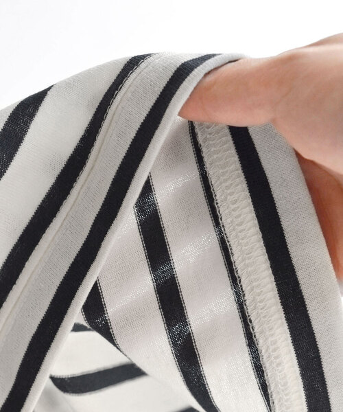 e-zakkamania stores（イーザッカマニアストアーズ）の「天笠カットソー バックヘンリープルオーバー（Tシャツ/カットソー・レディース・グレイッシュブルー/アイボリー/ブラック×ホワイト/ブラック/ホワイト×ネイビー/ライトグリーン/チャコール/ネイビー×ホワイト/オフホワイト/ホワイト×ブラック/カーキ/ホワイト系その他/イエロー/アッシュグレー・M）」の15枚目の写真