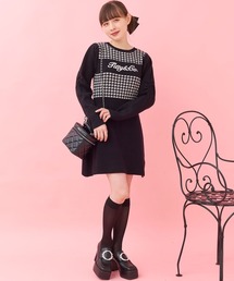 TITTY&CO. | 【TITTY&CO.】ロゴ入り千鳥ニットワンピース(ワンピース)