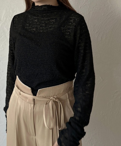 apres jour clair(アプレジュールクレア)の「【apres jour clair】指開きレーストップス【ZOZOTOWN限定アイテム】(Tシャツ/カットソー・レディース・ブラック/ブラウン系その他/アイボリー/オレンジ・フリー/X-LARGE)」の10枚目の写真