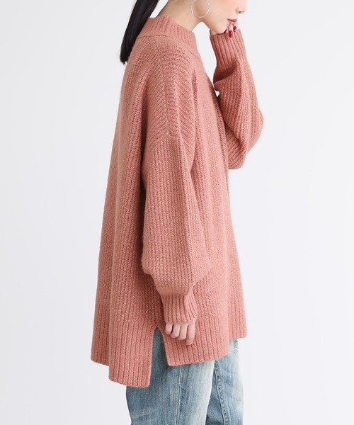 osharewalker（オシャレウォーカー）の「【廃盤】『畦編みハイネックニット』（ニット/セーター・レディース・ベージュ/ピンクベージュ/チャコール・FREE）」の5枚目の写真