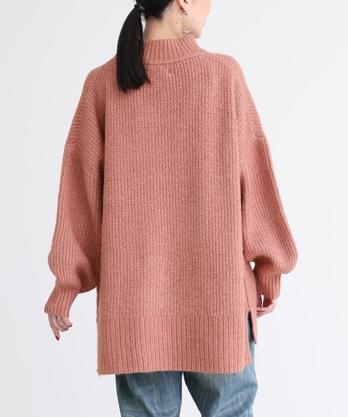 osharewalker（オシャレウォーカー）の「【廃盤】『畦編みハイネックニット』（ニット/セーター・レディース・ベージュ/ピンクベージュ/チャコール・FREE）」の6枚目の写真