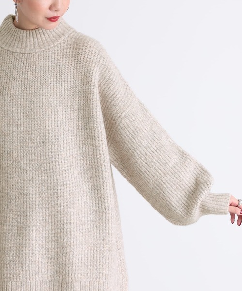 osharewalker（オシャレウォーカー）の「【廃盤】『畦編みハイネックニット』（ニット/セーター・レディース・ベージュ/ピンクベージュ/チャコール・FREE）」の12枚目の写真