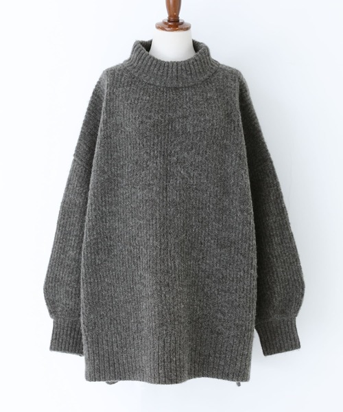 osharewalker（オシャレウォーカー）の「【廃盤】『畦編みハイネックニット』（ニット/セーター・レディース・ベージュ/ピンクベージュ/チャコール・FREE）」の15枚目の写真