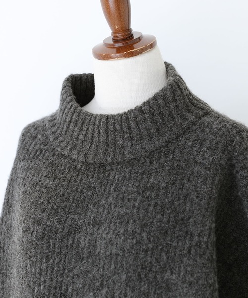osharewalker（オシャレウォーカー）の「【廃盤】『畦編みハイネックニット』（ニット/セーター・レディース・ベージュ/ピンクベージュ/チャコール・FREE）」の20枚目の写真