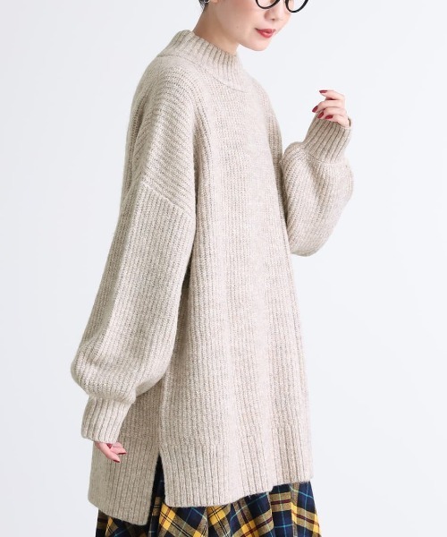 osharewalker（オシャレウォーカー）の「【廃盤】『畦編みハイネックニット』（ニット/セーター・レディース・ベージュ/ピンクベージュ/チャコール・FREE）」の11枚目の写真