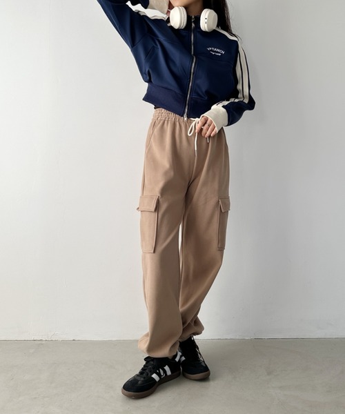 CLEA（クレア）の「カーゴスウェットジョガーパンツ（スウェットパンツ・レディース・ブラック/ベージュ/グレー/ライトグレー・M）」の12枚目の写真