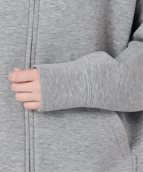 IENA イエナ ダンボールニットジップアップフーディ グレー パーカー SLOBE IENA｜《追加5》ボリュームジップアップフーディー