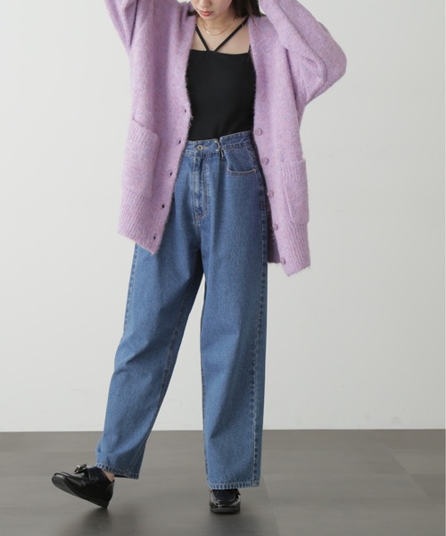 FREE'S MART（フリーズマート）の「◇ウール混リサイクルエコニットカーディガン（カーディガン/ボレロ・レディース・ベージュ/パープル/チャコールグレー/ブルー/ピンク・FREE）」の12枚目の写真