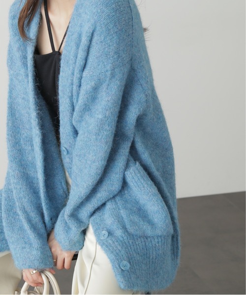 FREE'S MART（フリーズマート）の「◇ウール混リサイクルエコニットカーディガン（カーディガン/ボレロ・レディース・ベージュ/パープル/チャコールグレー/ブルー/ピンク・FREE）」の21枚目の写真