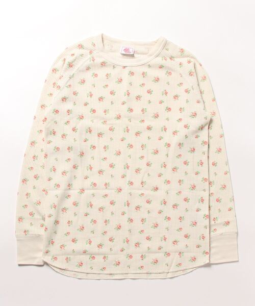 Sakka（サッカ）の「[JEMORGAN] ワッフル花柄ラグランロンＴ（パック入）（Tシャツ/カットソー・レディース・キナリ/ホワイト系その他/ホワイト系その他2/ホワイト系その他3/ストライプ/ラベンダー/その他/パープル・F）」の3枚目の写真