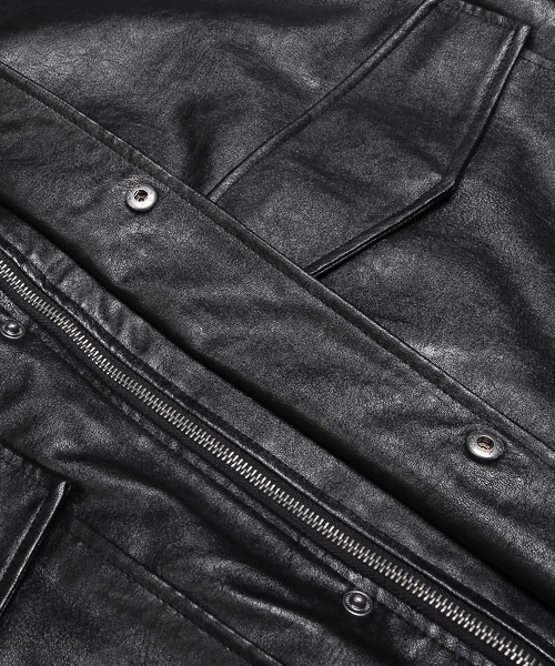 LUXSTYLE(ラグスタイル)の「エコレザーA-2ブルゾン(ブルゾン・メンズ・ブラック・M/L)」の8枚目の写真