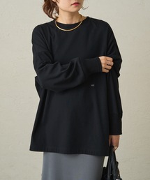 PUAL CE CIN（ピュアルセシン）の「ワンポイントモノグラム刺繍スムース起毛プルオーバー（Tシャツ/カットソー・レディース）」