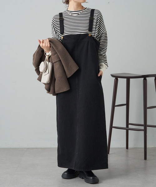 PUAL CE CIN（ピュアルセシン）の「ワンポイントモノグラム刺繍スムース起毛プルオーバー（Tシャツ/カットソー・レディース・ブラック/ブラック系その他/オフホワイト・FREE）」の19枚目の写真