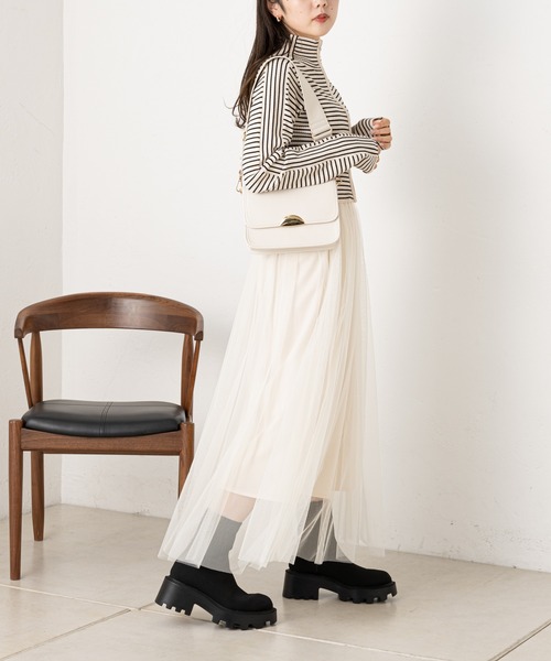 Chico（チコ）の「2WAYチュールボリュームスカート（スカート・レディース・アイボリー/チャコールグレー/ブラック/ライトグレー・FREE）」の8枚目の写真