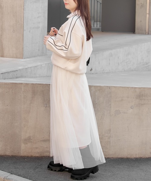 Chico（チコ）の「2WAYチュールボリュームスカート（スカート・レディース・アイボリー/チャコールグレー/ブラック/ライトグレー・FREE）」の14枚目の写真