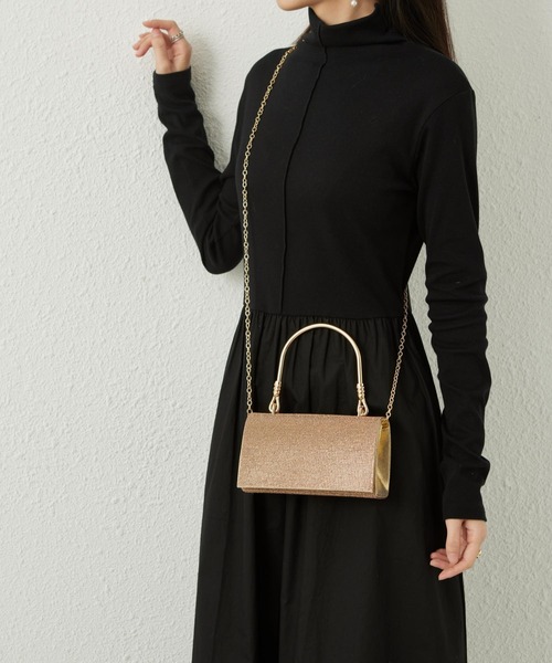 LA VORAGINE(ラ ヴォラジネ)の「結婚式・パーティー 2wayビジュークラッチバック ハンドバッグ 入学式 卒業式 成人式 セレモニー(クラッチバッグ・レディース・ブラック/ゴールド/シルバー・FREE)」の7枚目の写真