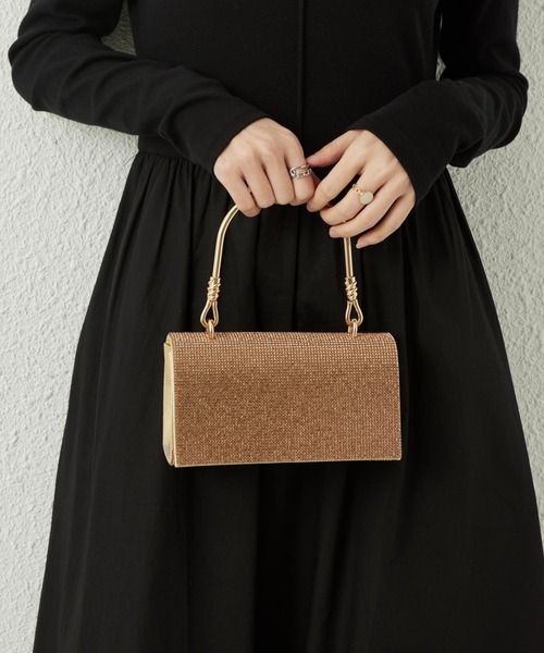 LA VORAGINE(ラ ヴォラジネ)の「結婚式・パーティー 2wayビジュークラッチバック ハンドバッグ 入学式 卒業式 成人式 セレモニー(クラッチバッグ・レディース・ブラック/ゴールド/シルバー・FREE)」の11枚目の写真