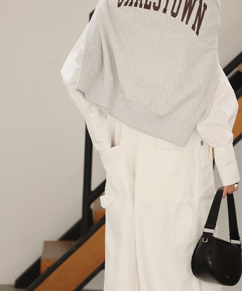 JOURNAL STANDARD（ジャーナルスタンダード）の「デニムオーバーオール（サロペット/オーバーオール・レディース・ブルー系その他/ホワイト・FREE）」の10枚目の写真